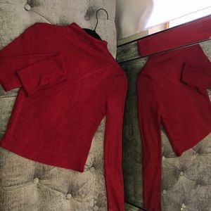 NWT Red Burgandy long sleeve top
